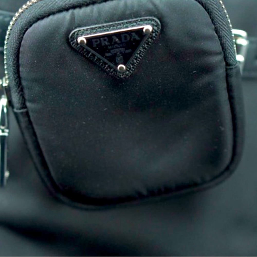 Prada Monolith Nylon Zip Bag Lug Combat Boot SZ 39 Logo Pocket Riding Platform